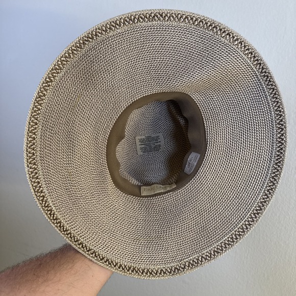 Eric Javits Women's Hampton Squishee Beige And Brown Hat SPF 50 - Picture 6 of 6